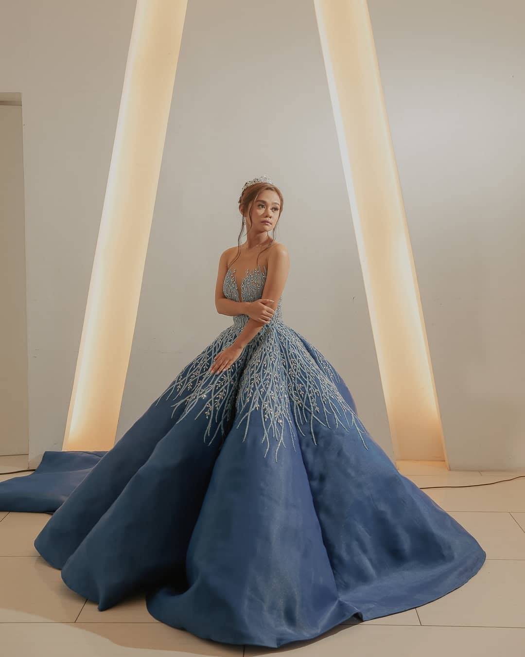 Custom Blue Debut Gown Ball Gown By RoyAnne Camillia Couture Manila ...